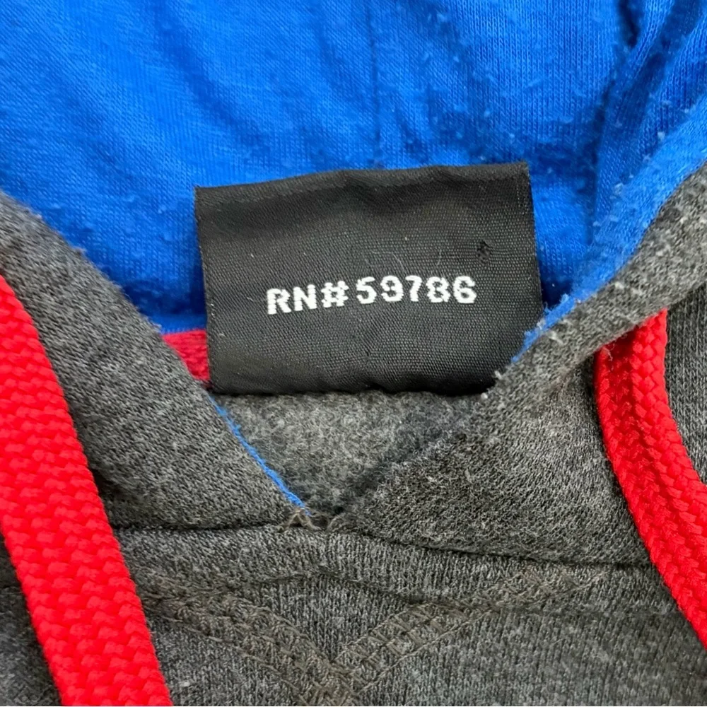 Umbro Italia Hoodie with Blue Hood and Red Drawstrings - Picture 6 of 9